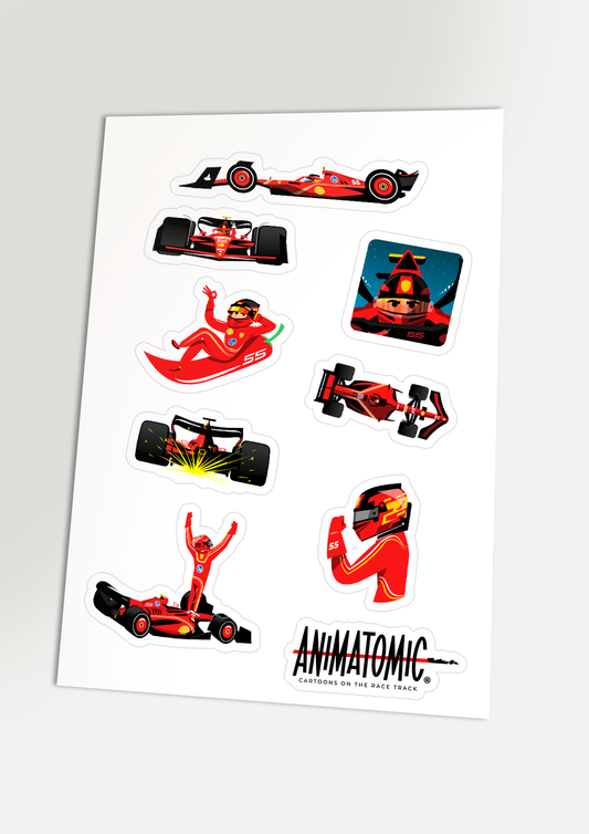 Carlos Sainz 2024 Sticker sheet (21 x 14.8 cm)