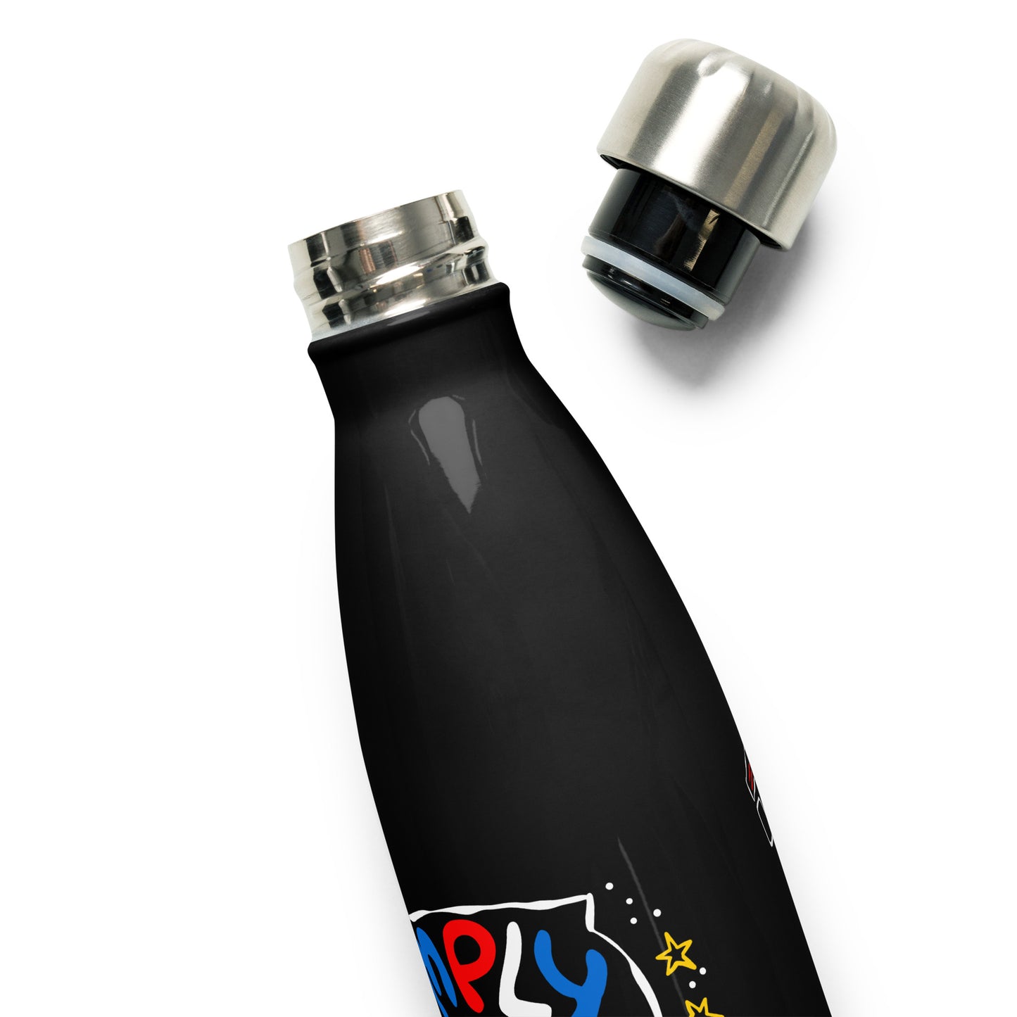 Stainless steel water bottle – Simply Lovely Helmet Graphic