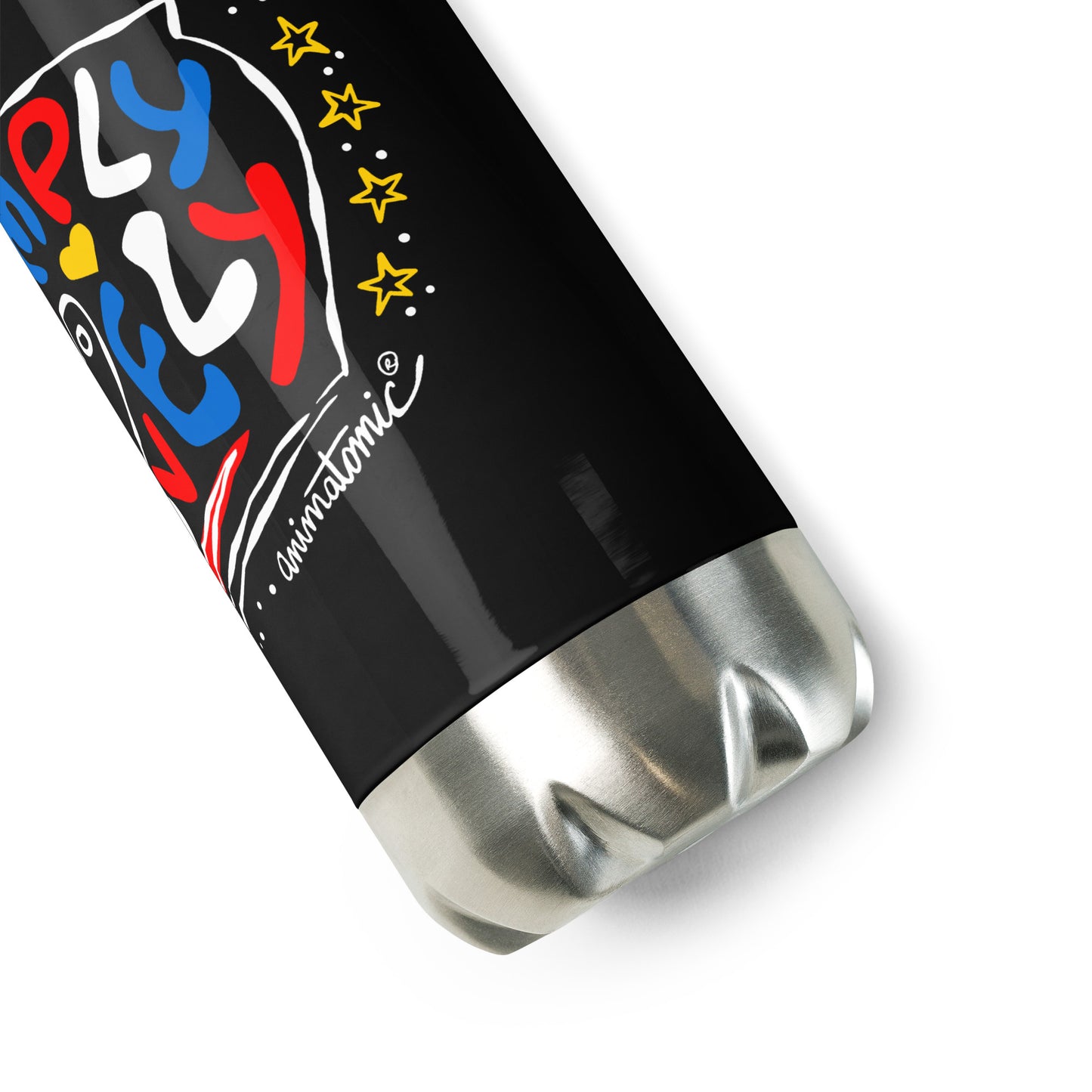 Stainless steel water bottle – Simply Lovely Helmet Graphic