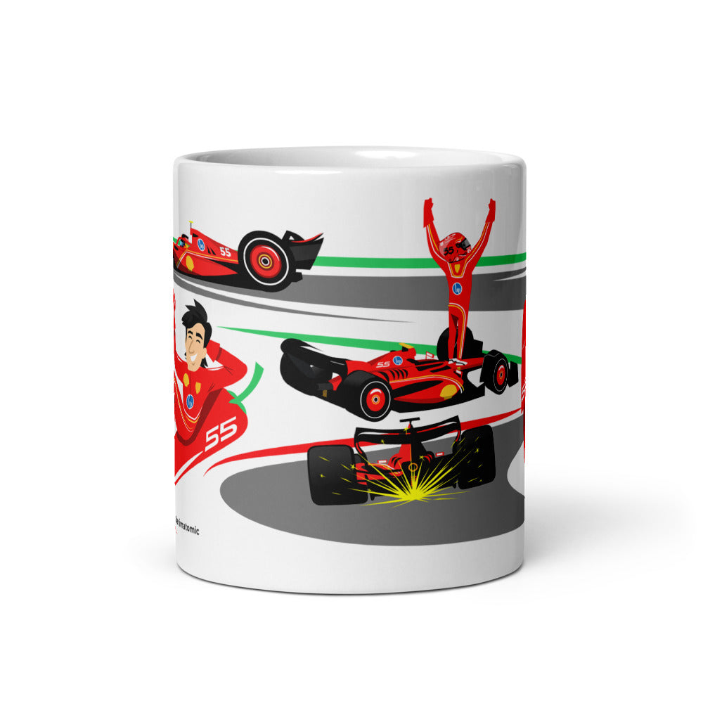 Carlos Sainz 2024 11 oz White glossy mug
