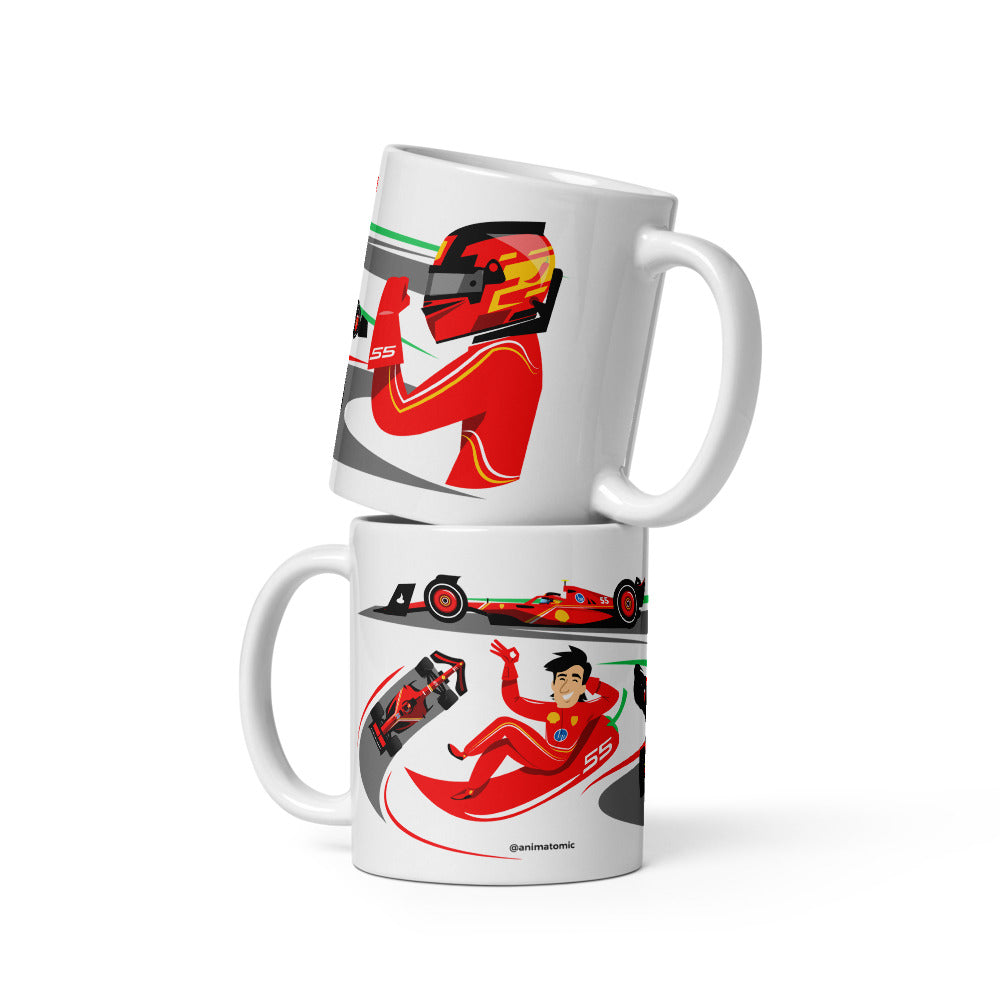 Carlos Sainz 2024 11 oz White glossy mug