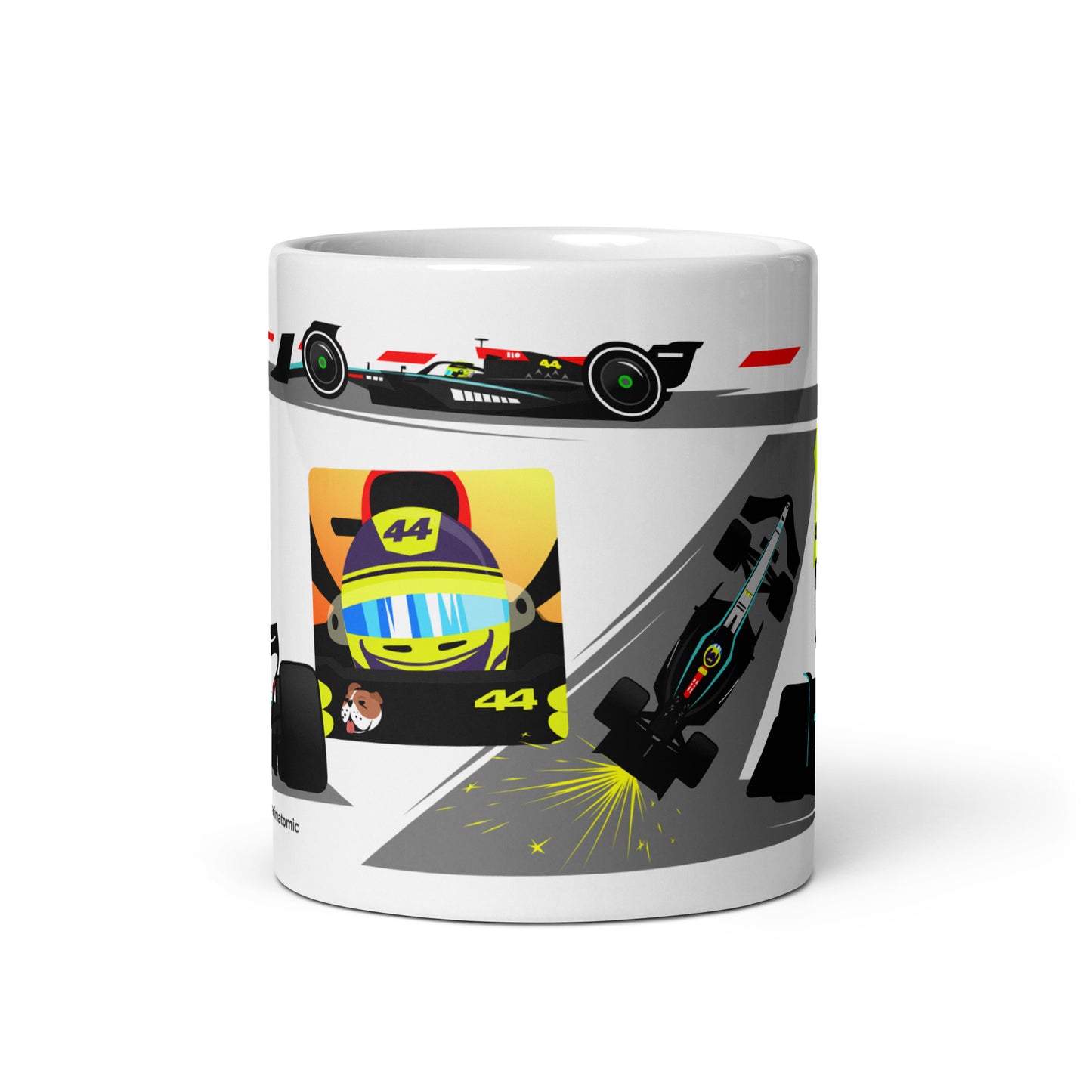 Lewis Hamilton 11 oz white glossy mug