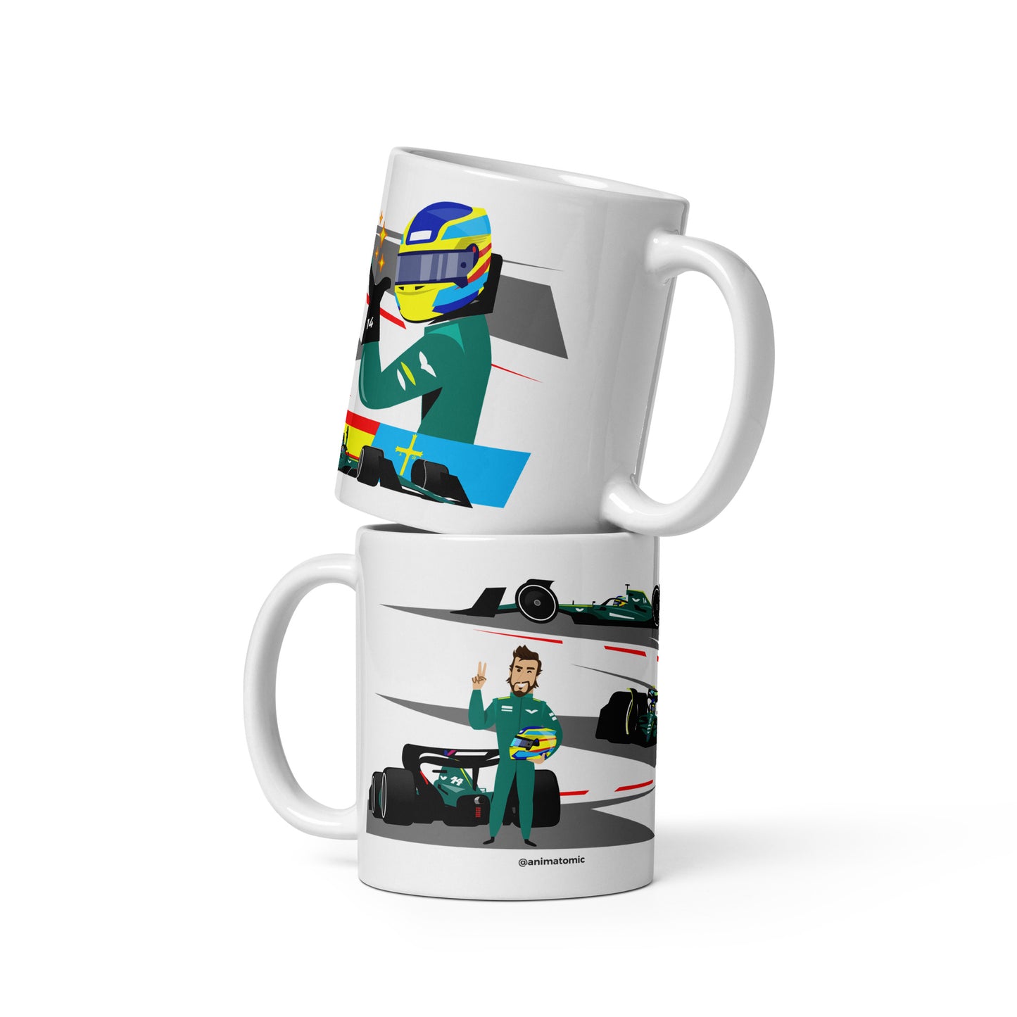 Fernando Alonso 2024 11 oz White glossy mug