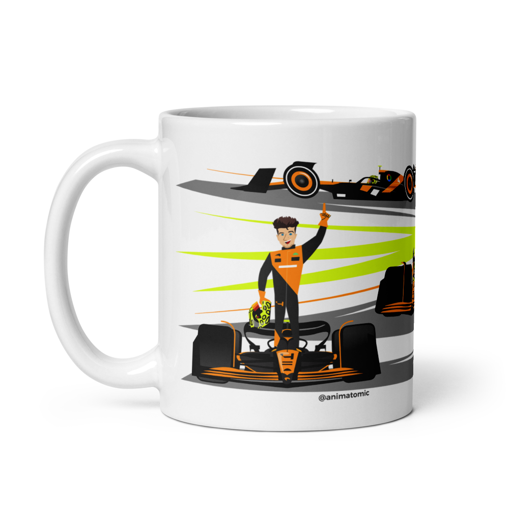 Lando Norris 2024 11 oz White glossy mug