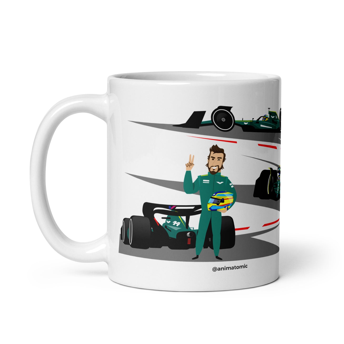 Fernando Alonso 2024 11 oz White glossy mug