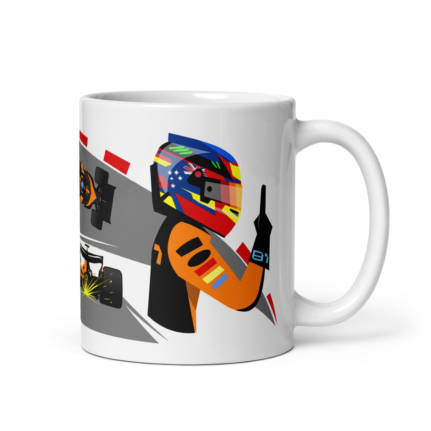 Oscar Piastri 2024 11 oz White glossy mug