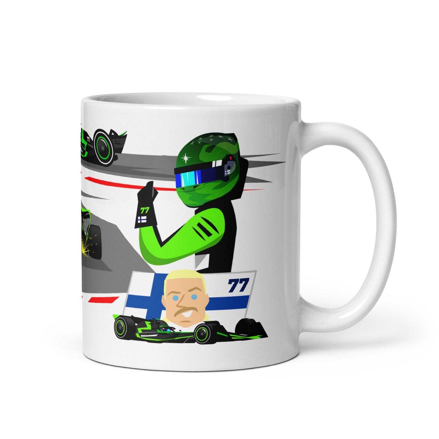 Valtteri Bottas 2024 11 oz White glossy mug