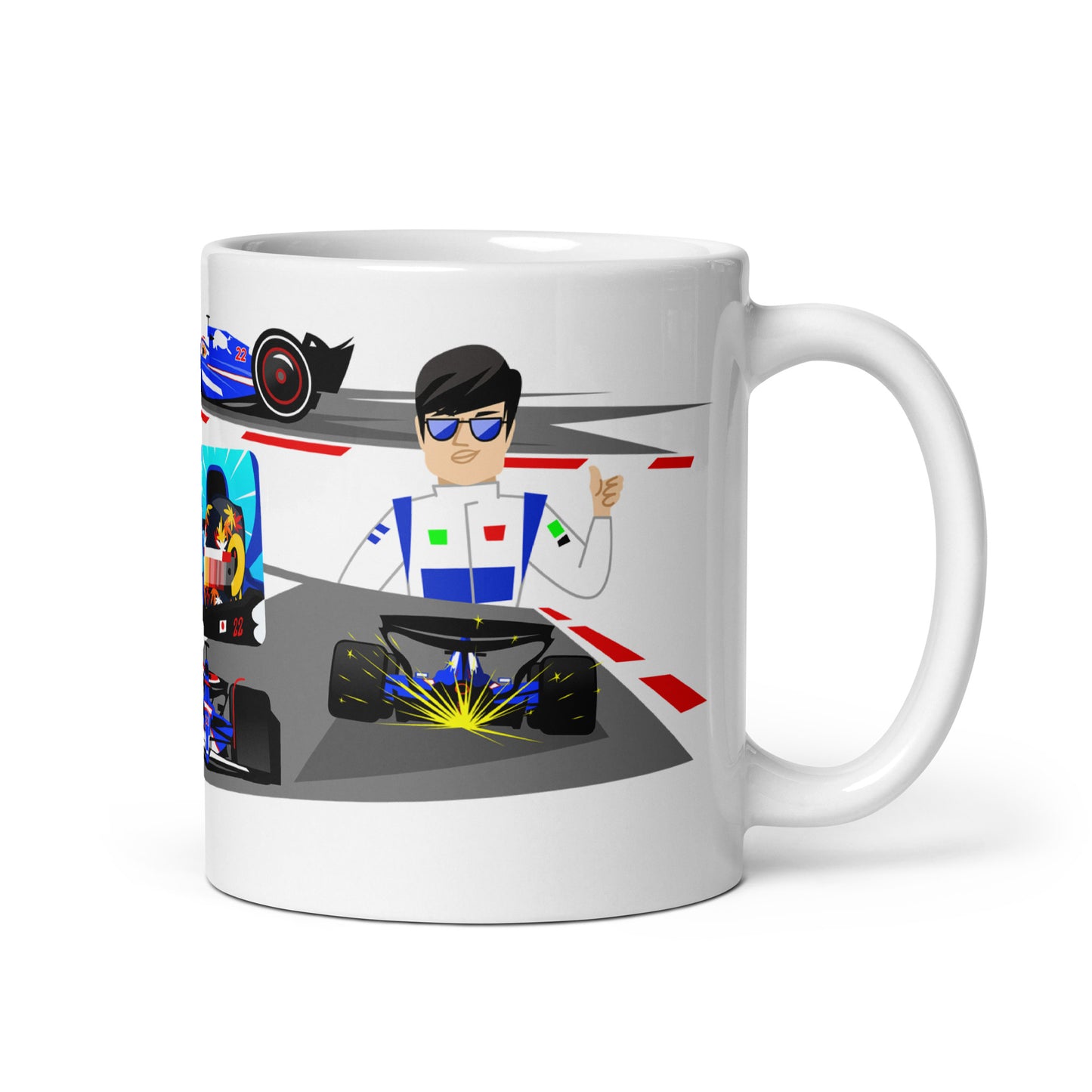 Yuki Tsunoda 2024 11 oz White glossy mug