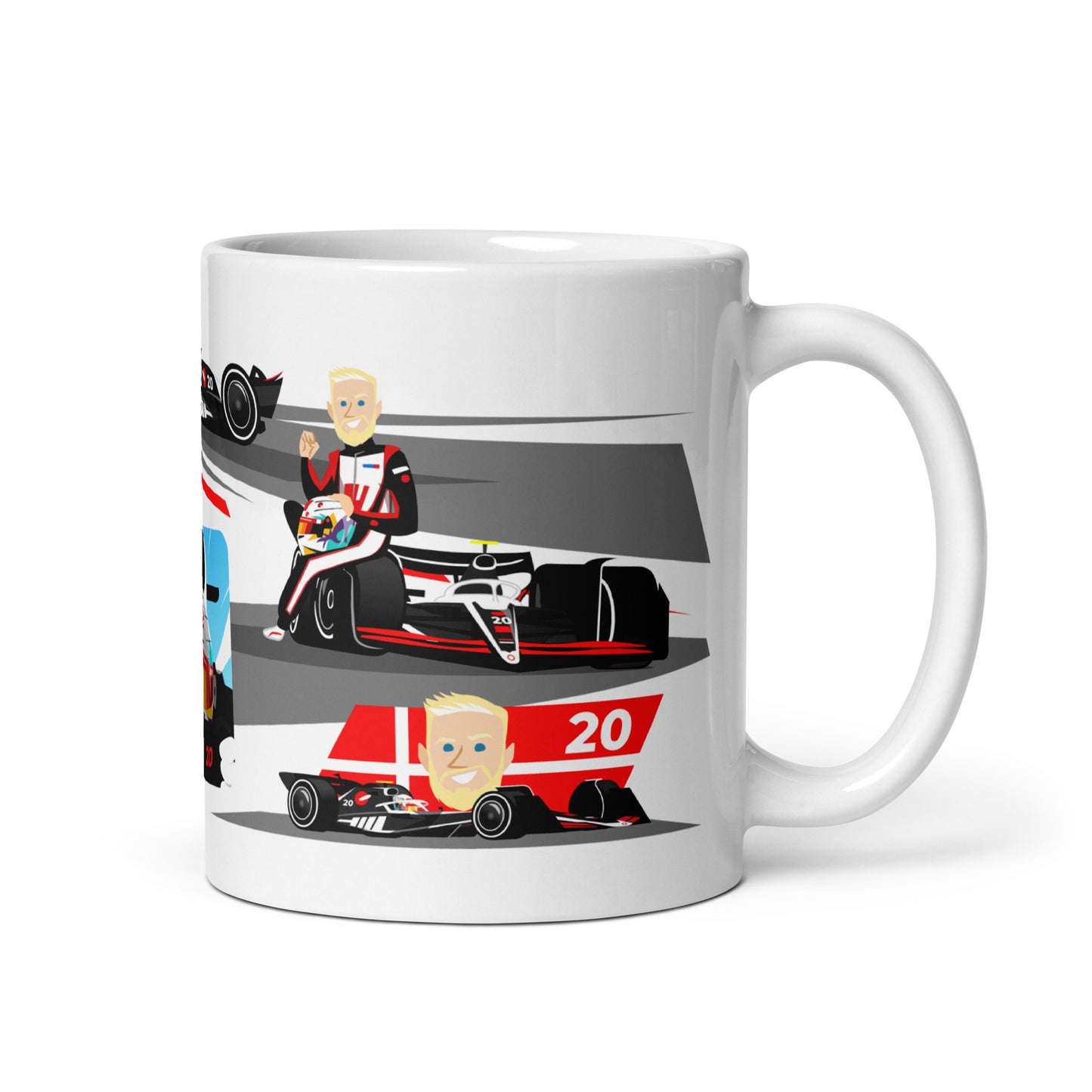 Kevin Magnussen 2024 11 oz White glossy mug