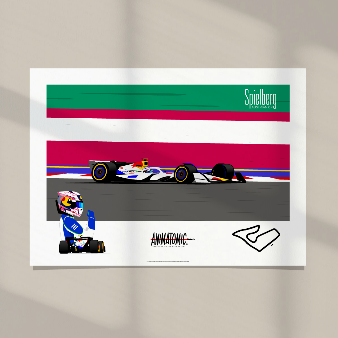 Liam Lawson  2025 Austrian GP & Spielberg – Art Print