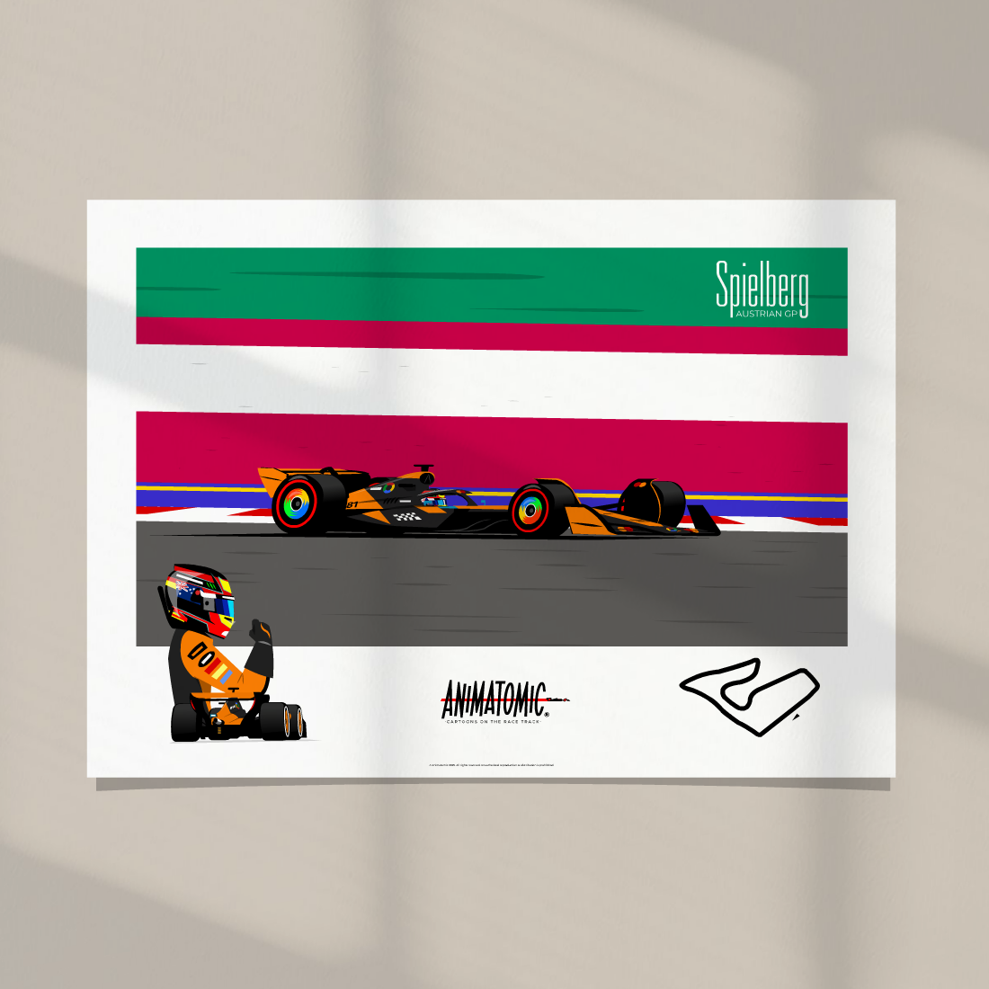 Oscar Piasti 2025 Austrian GP & Spielberg – Art Print