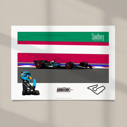 George Russell 2025 Austrian GP & Spielberg – Art Print