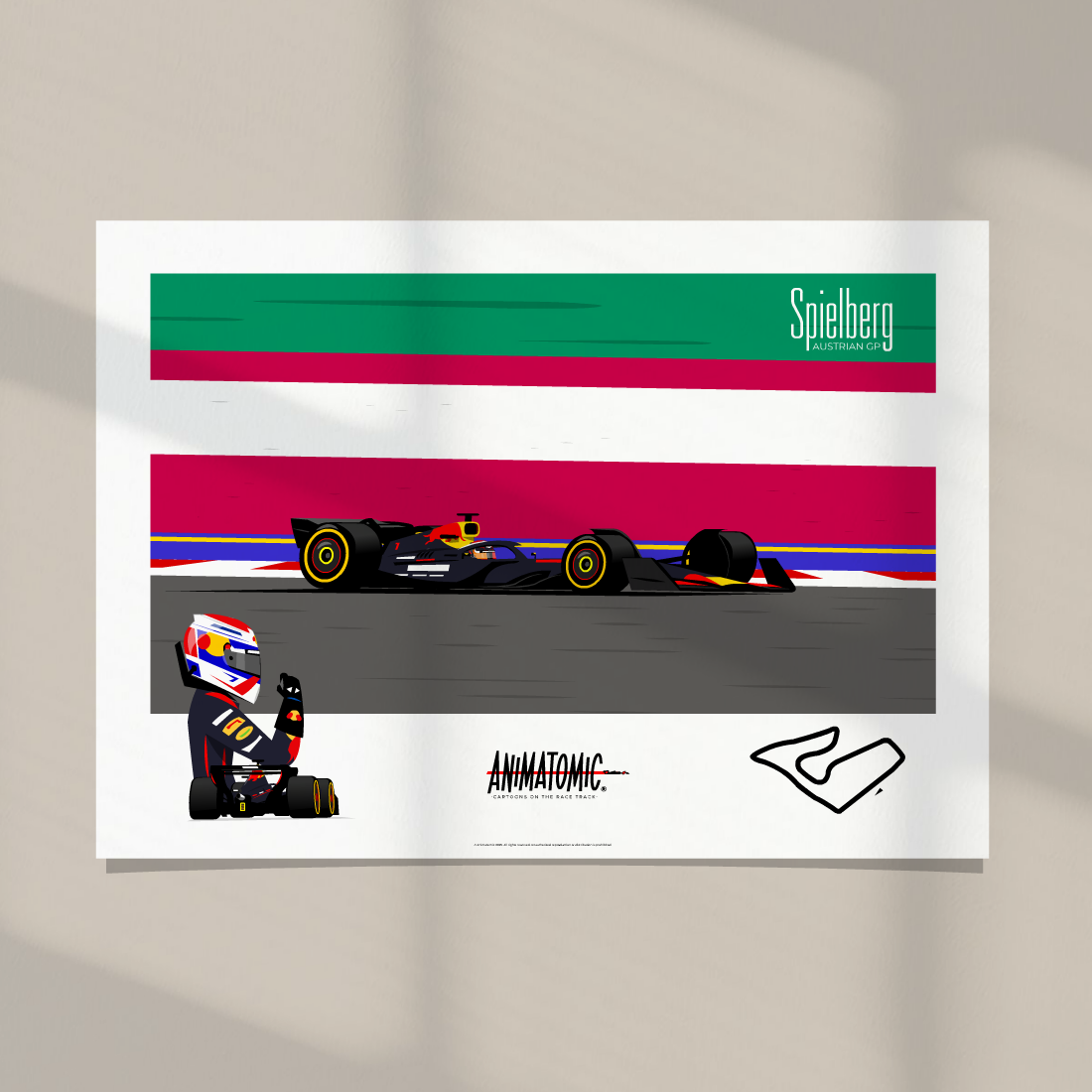 Max Verstapen 2025 Austrian GP & Spielberg – Art Print