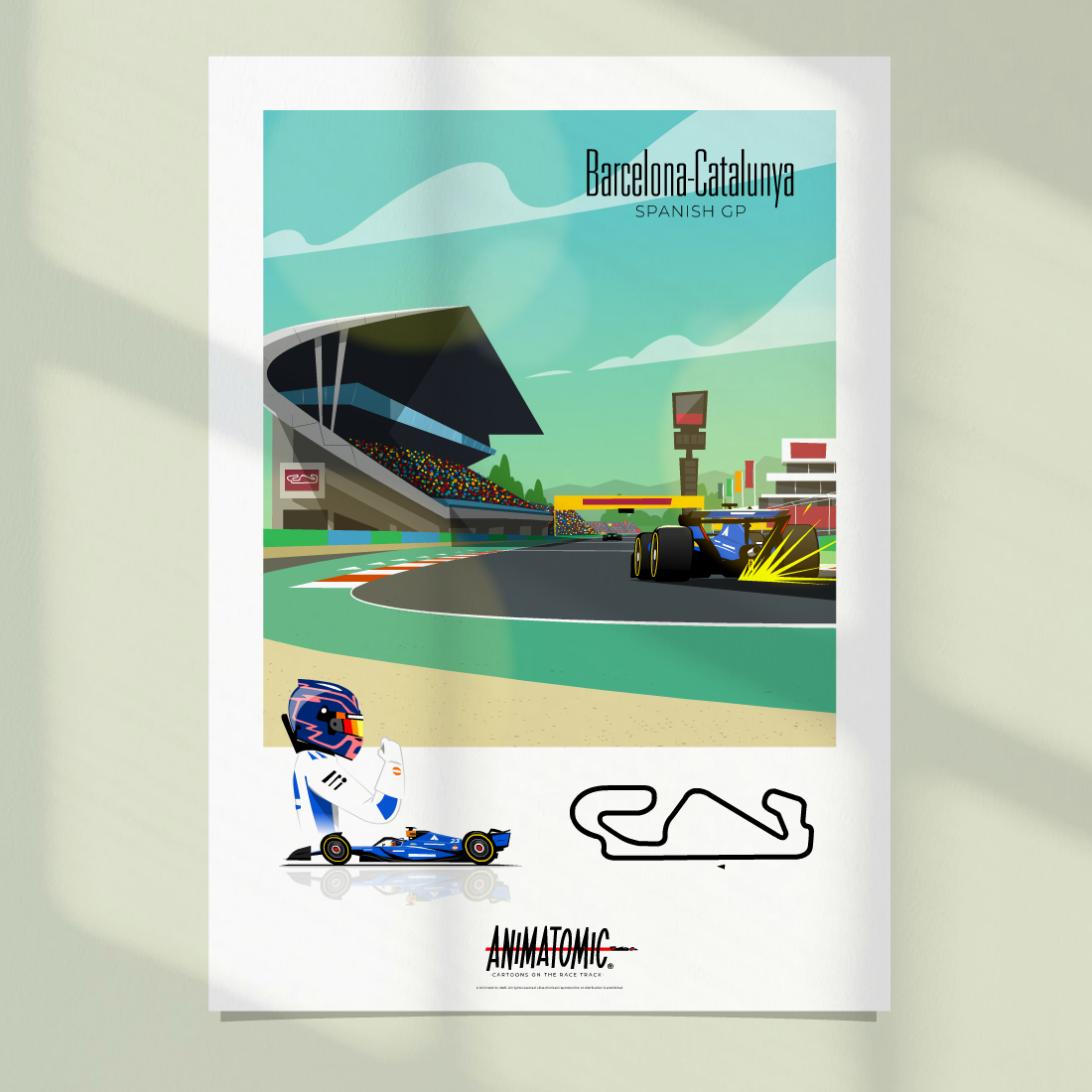 Alex Albon 2025 Spanish GP & Barcelona - Catalunya – Art Print
