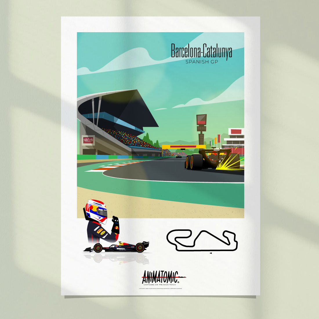 Max Verstappen 2025 Spanish GP & Barcelona - Catalunya – Art Print