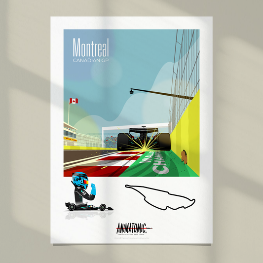 George Russell 2025 Canadian GP & Montreal – Art Print