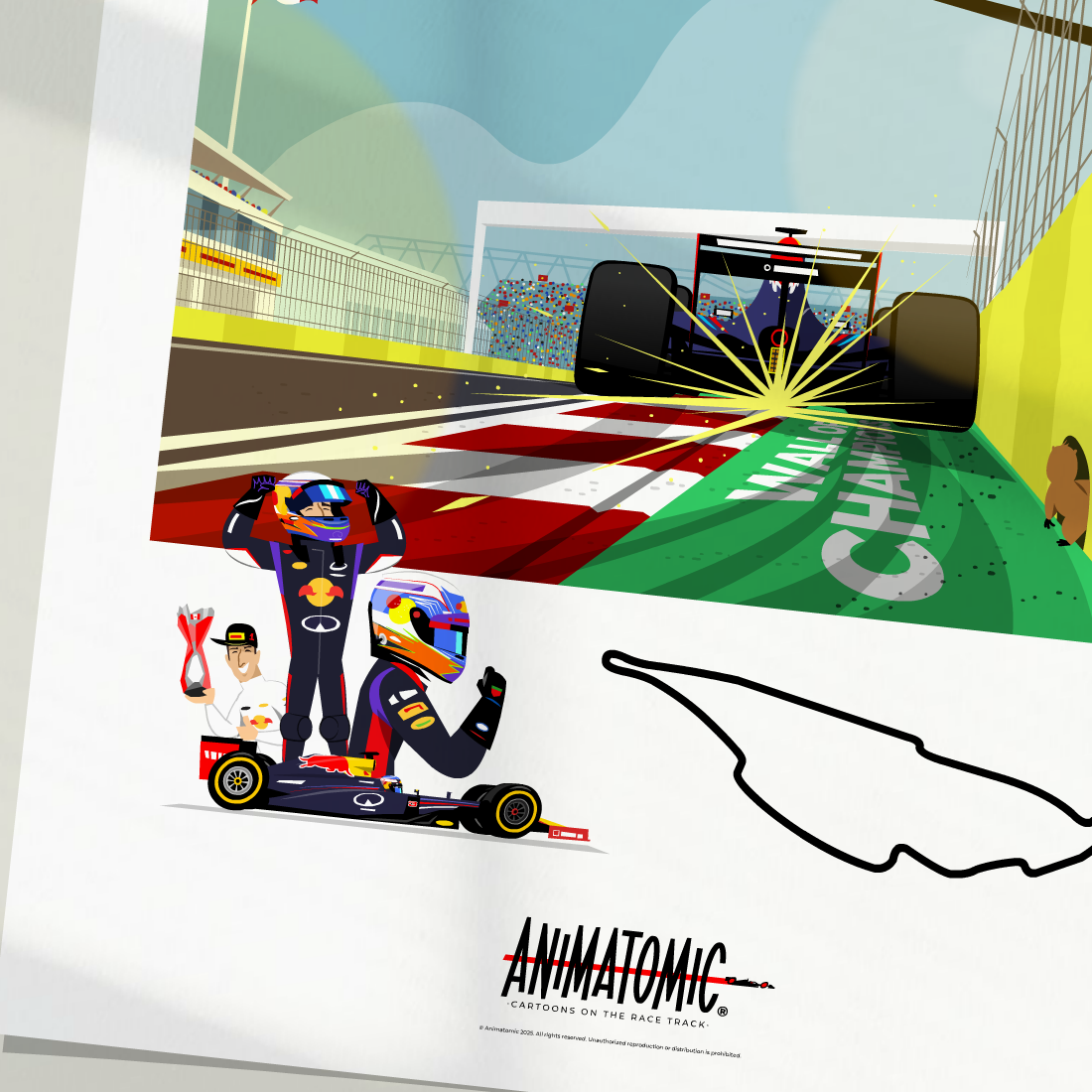 Daniel Ricciardo’s First F1 Win – Canada GP 2014 | Art Print