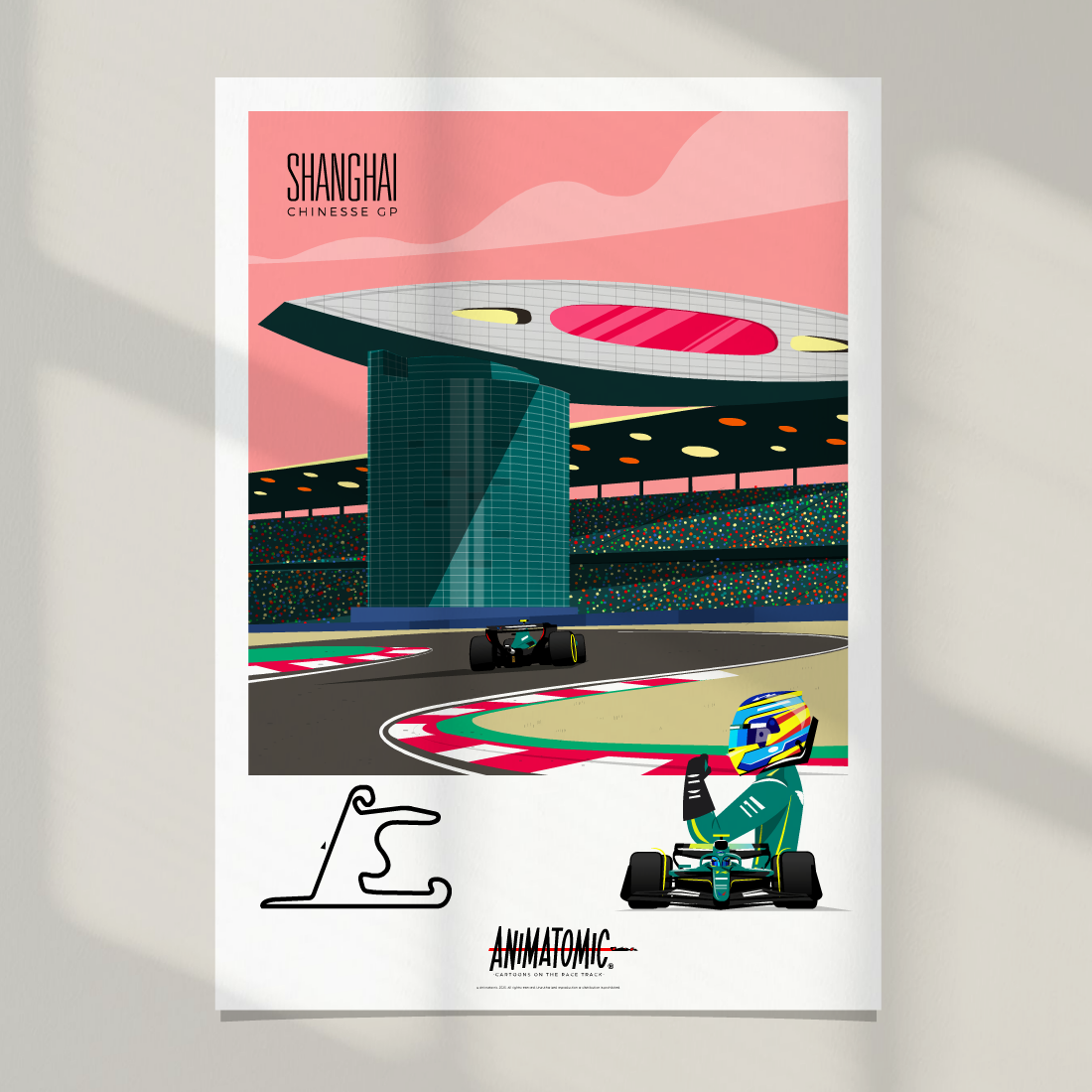 Fernando Alonso 2025 Chinese GP – Art Print