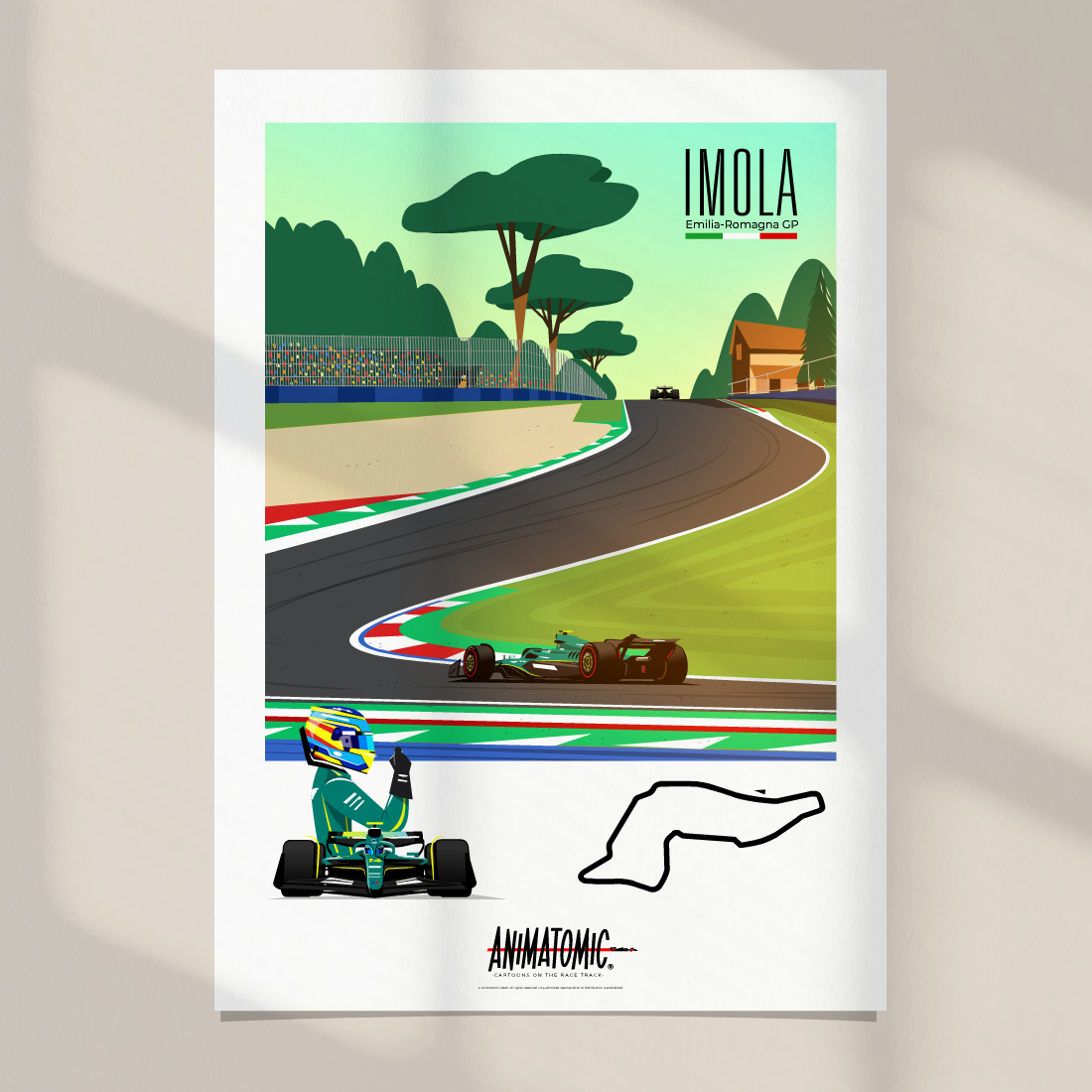 Fernando Alonso 2025 Imola GP – Art Print