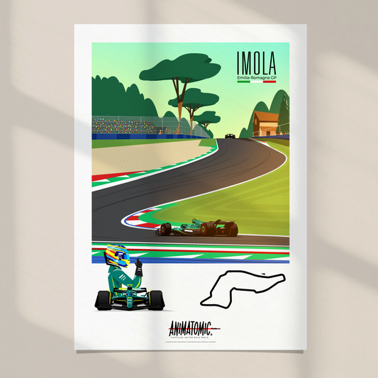 Fernando Alonso 2025 Imola GP – Art Print