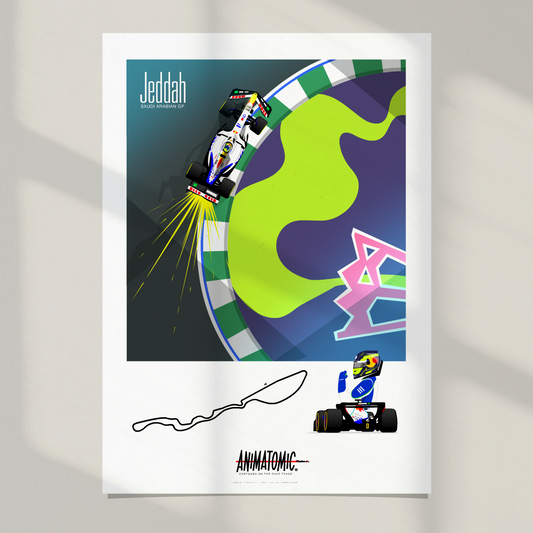Isack Hadjar 2025 Jeddah & Saudi Arabian GP – Art Print