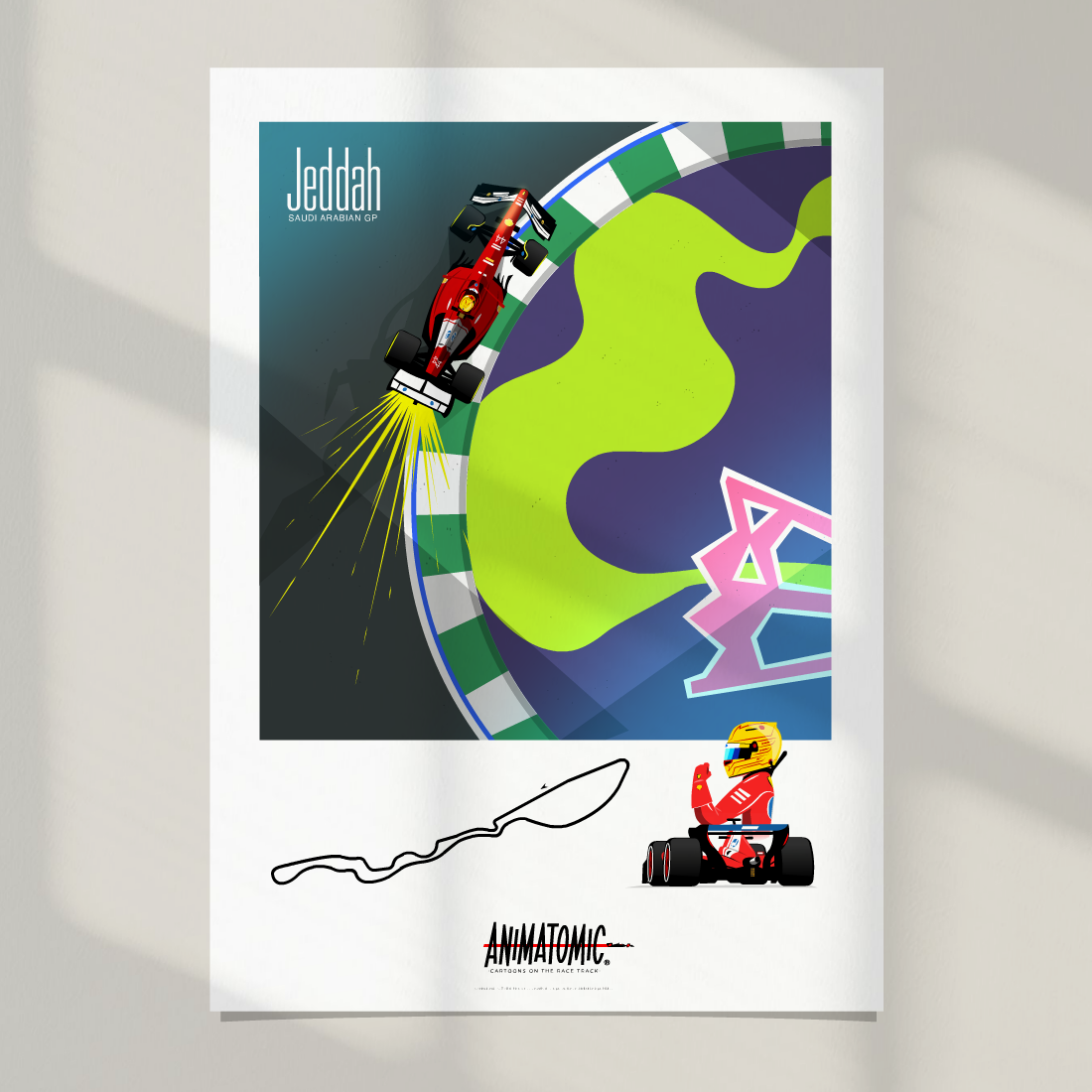 Lewis Hamilton 2025 Jeddah & Saudi Arabian GP – Art Print