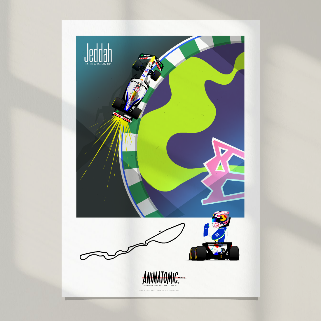 Liam Lawson 2025 Jeddah & Saudi Arabian GP – Art Print