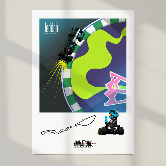 George Russell 2025 Jeddah & Saudi Arabian GP – Art Print