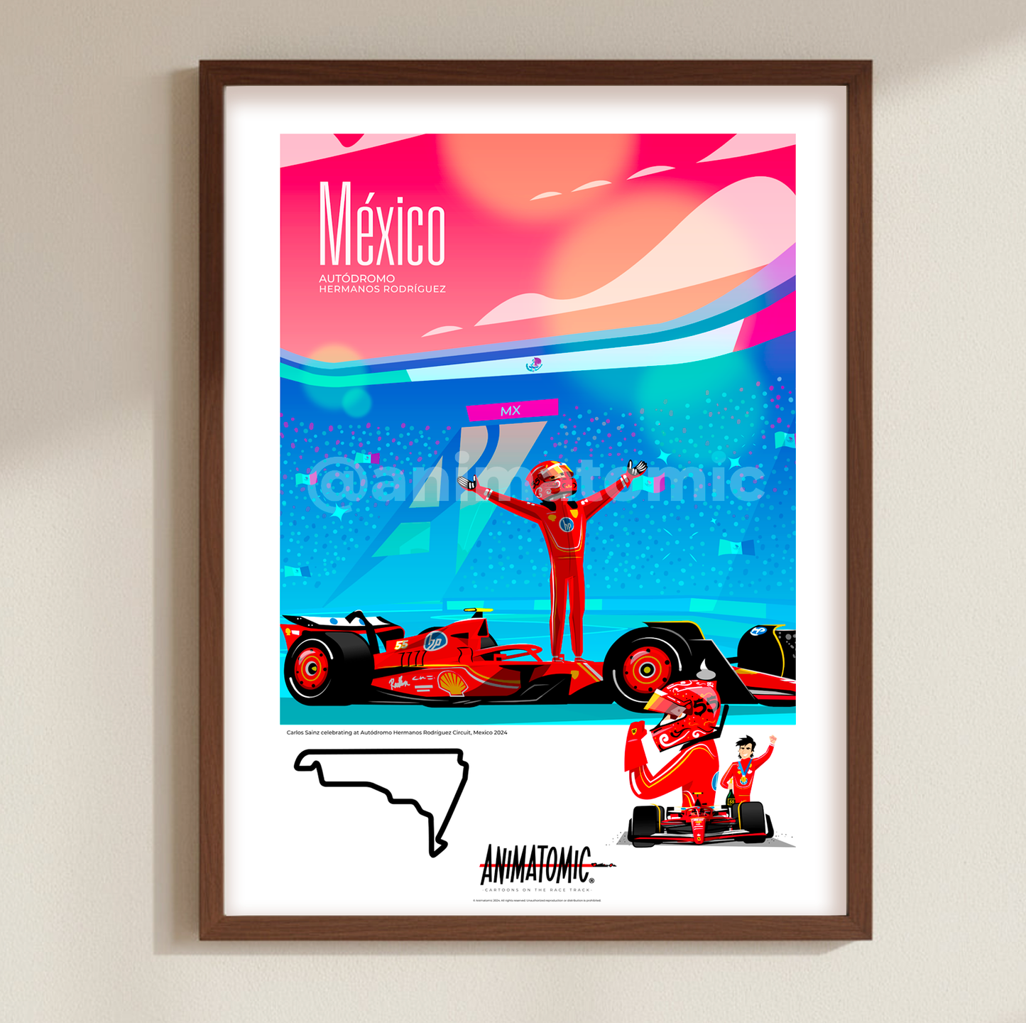 Carlos Sainz 2024 Victory Mexico GP – Art Print