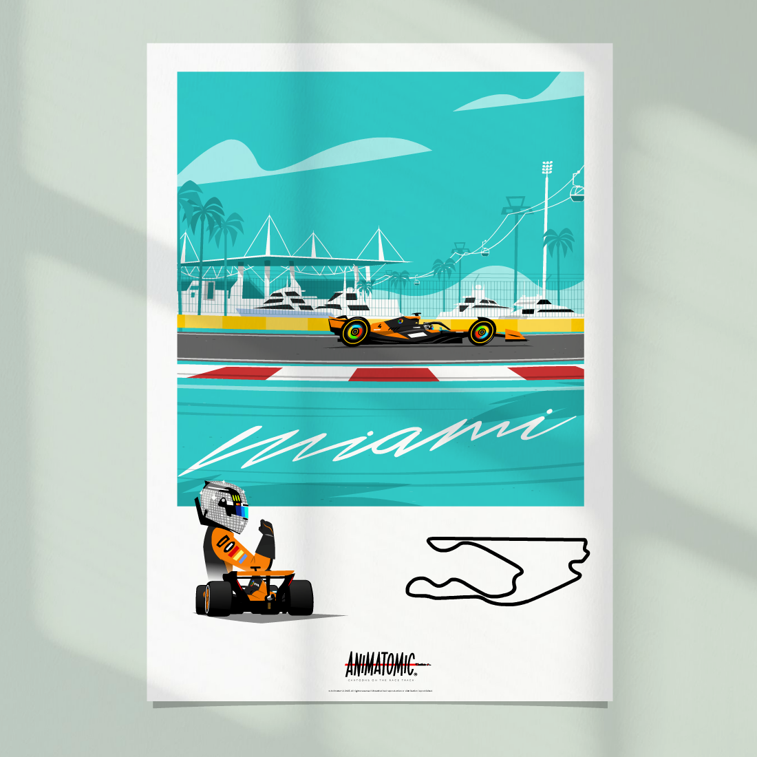 Lando Norris 2025 Miami GP – Art Print