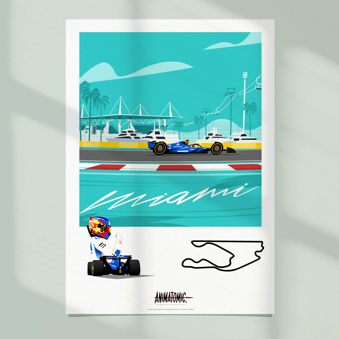 Carlos Sainz 2025 Miami GP – Art Print