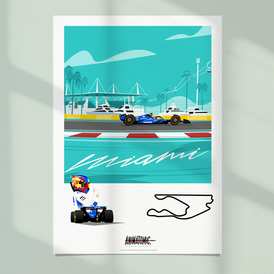 Carlos Sainz 2025 Miami GP – Art Print