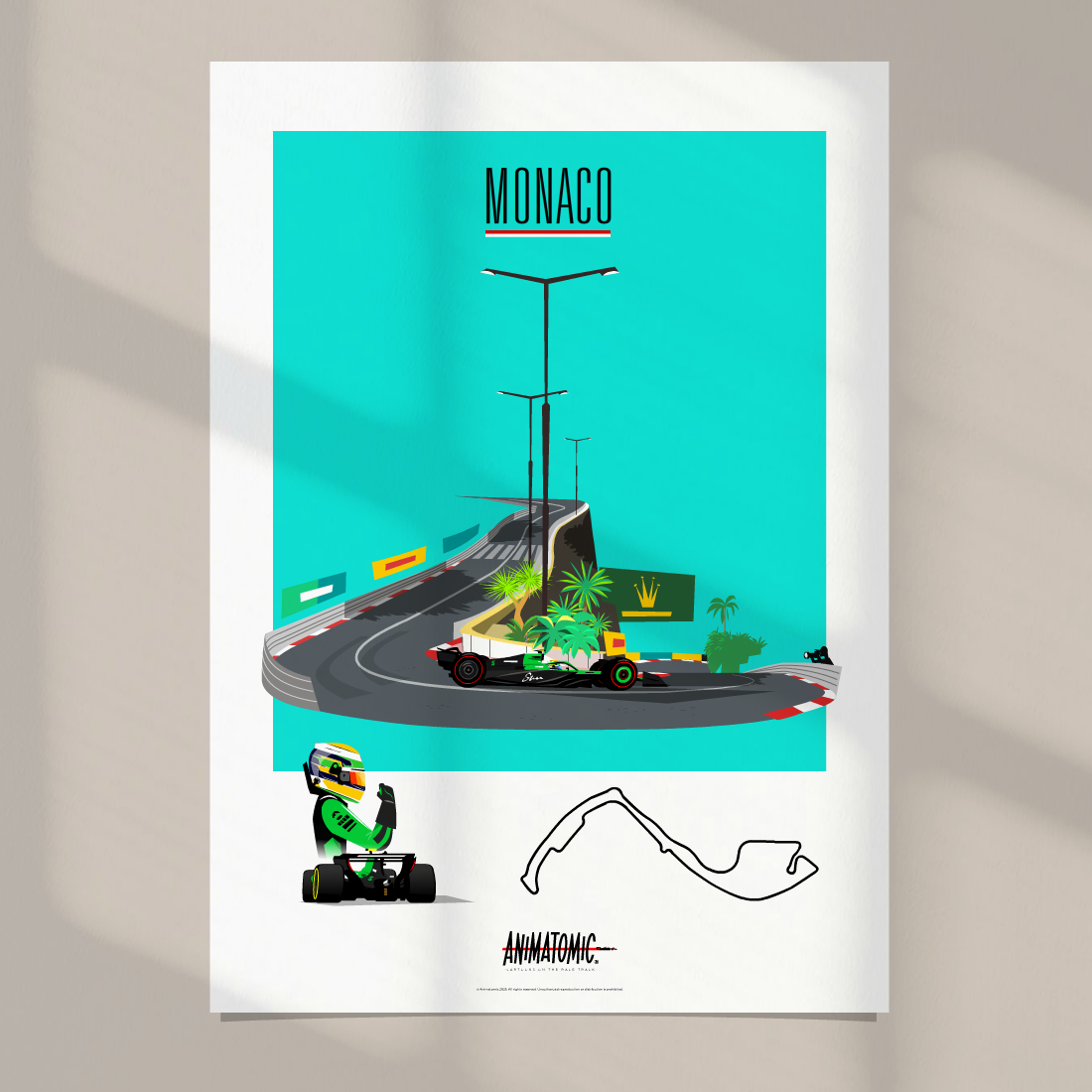Gabriel Bortoleto 2025 Monaco GP – Art Print