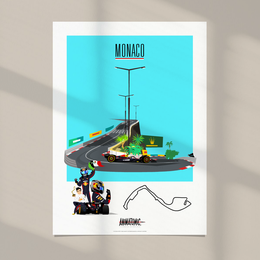 Checo Perez 2022 Monaco Victory Art Print