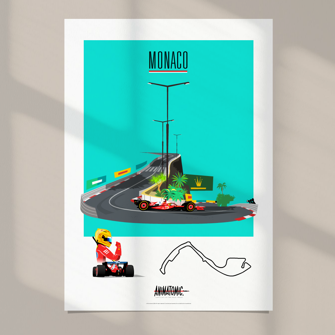 Lewis Hamilton 2025 Monaco GP – Art Print