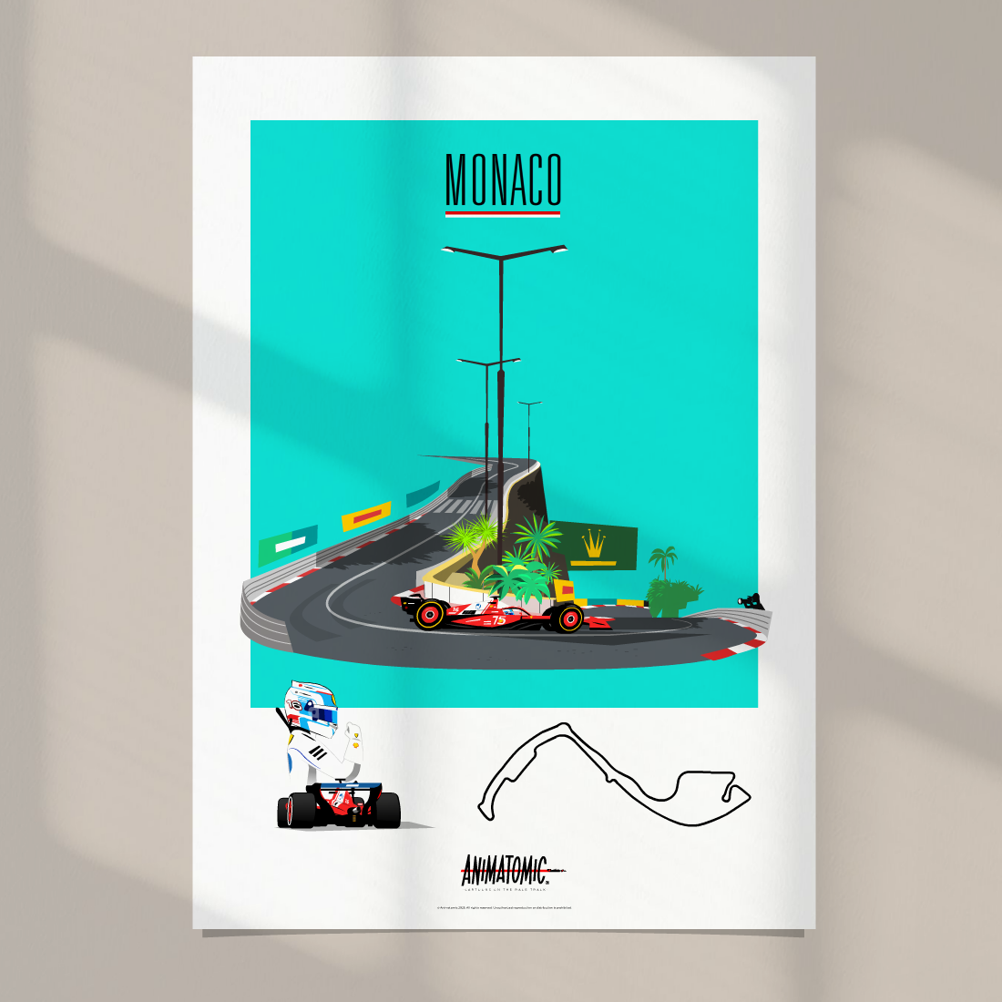 Charles Leclerc 2025 Monaco GP – Art Print