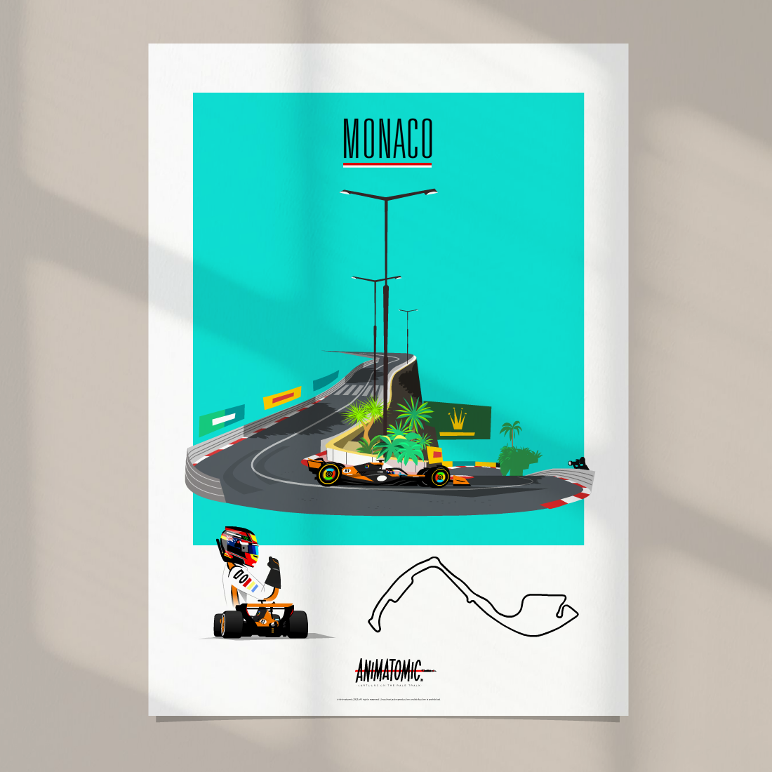 Oscar Piastri 2025 Monaco GP – Art Print