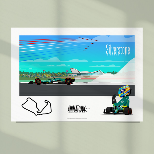 Fernando Alonso 2025 BritishGP & Silverstone – Art Print