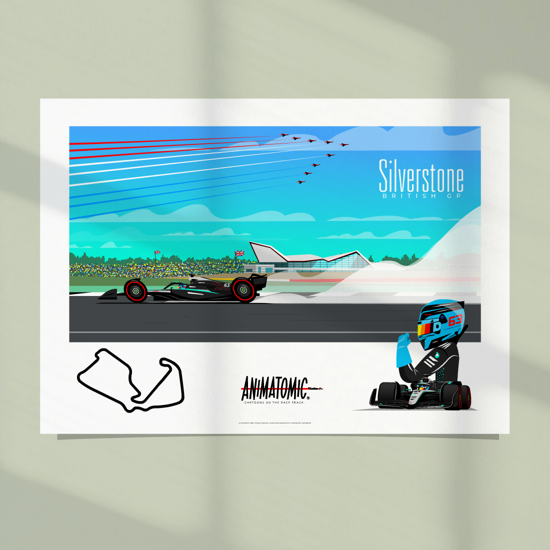George Russell 2025 BritishGP & Silverstone – Art Print