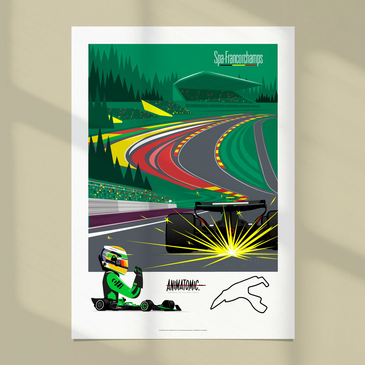 Gabriel Bortoleto 2025 Belgian GP & Spa Francorchamps – Art Print