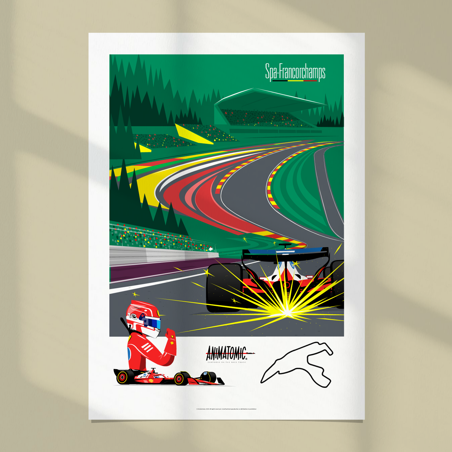 Charles Leclerc 2025 Belgian GP & Spa Francorchamps – Art Print