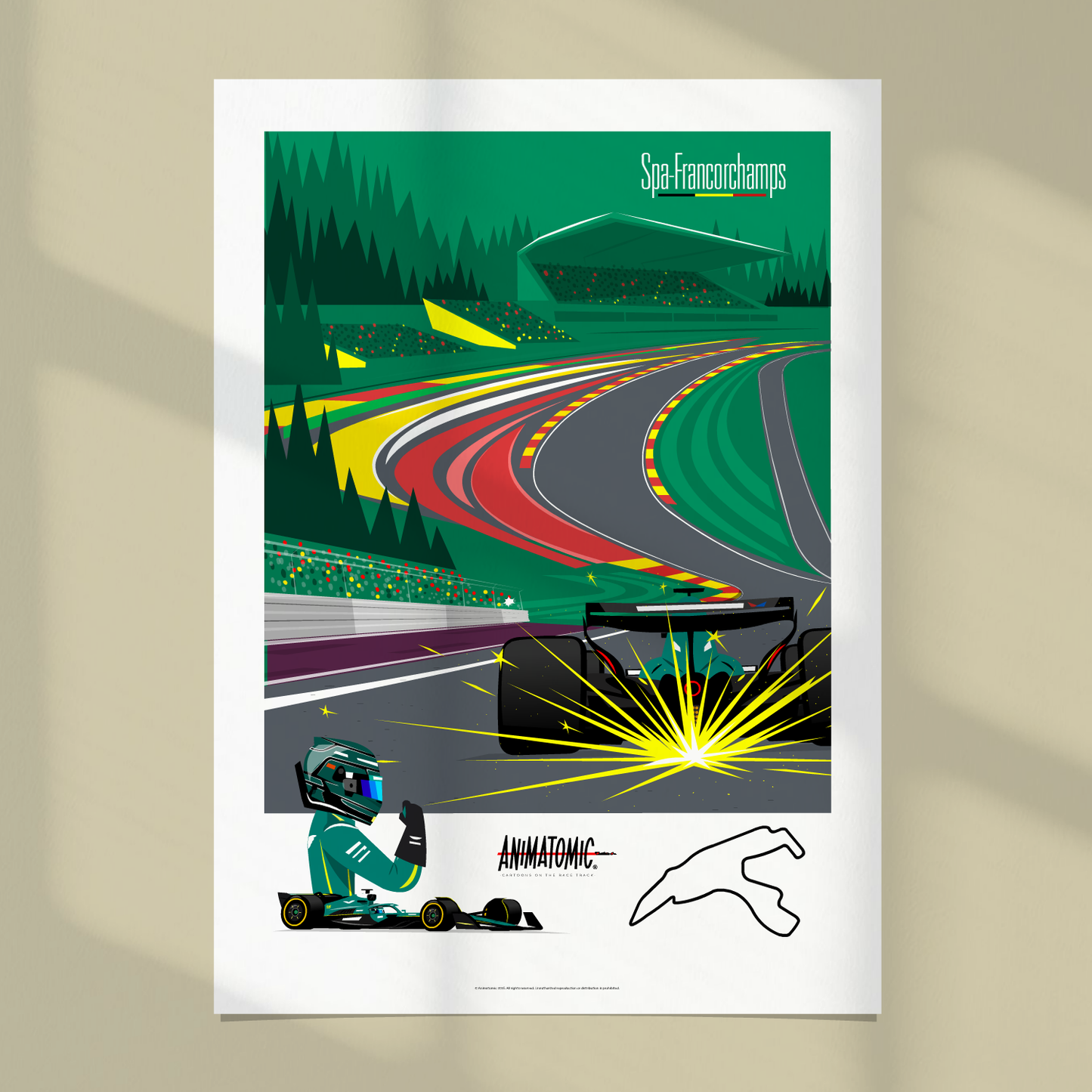 Lance Stroll 2025 Belgian GP & Spa Francorchamps – Art Print