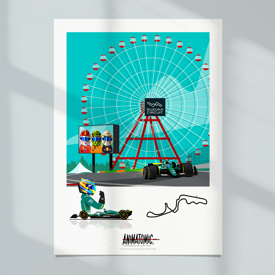 Fernando Alonso 2025 Suzuka & Japanese GP – Art Print