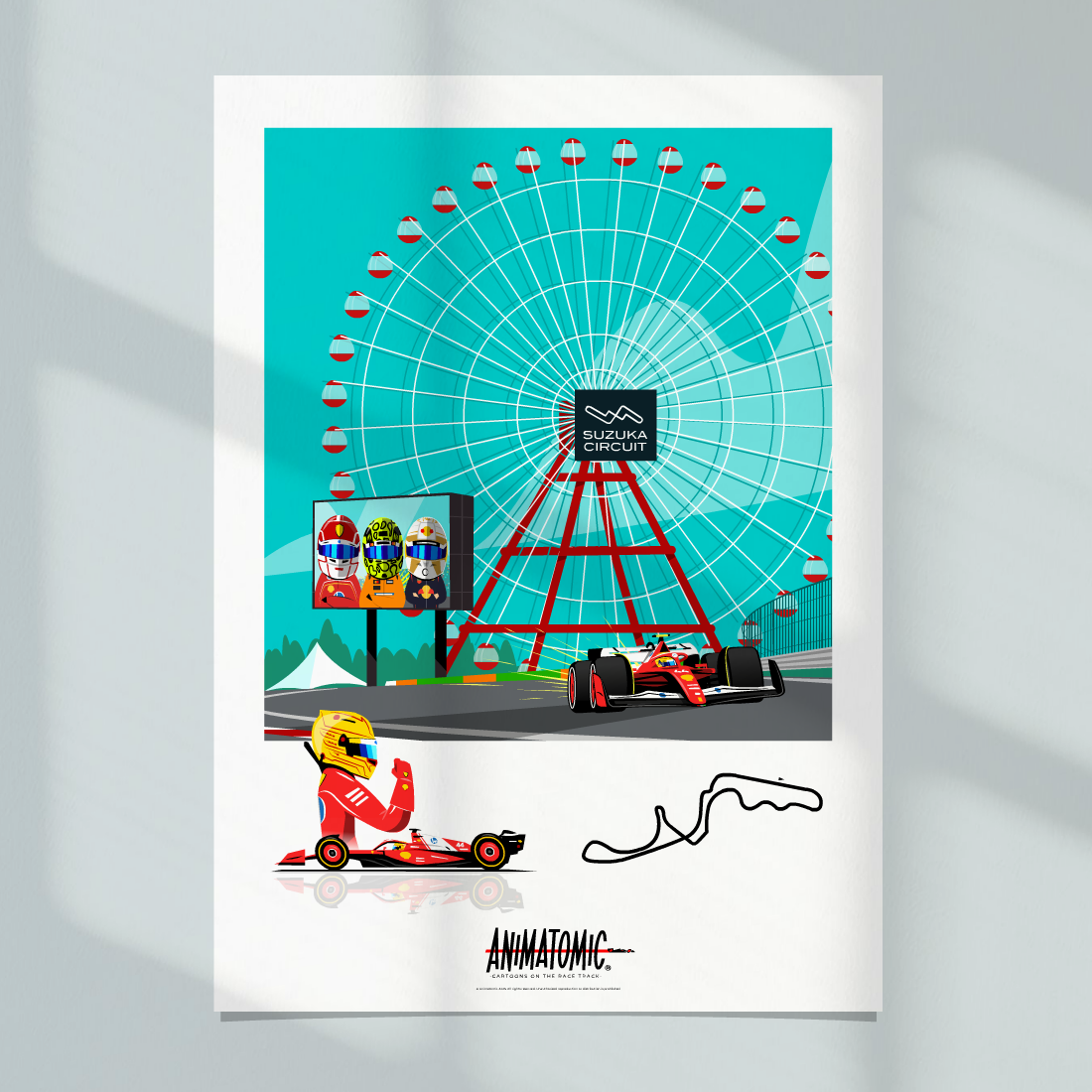 Lewis Hamilton 2025 Suzuka & Japanese GP – Art Print