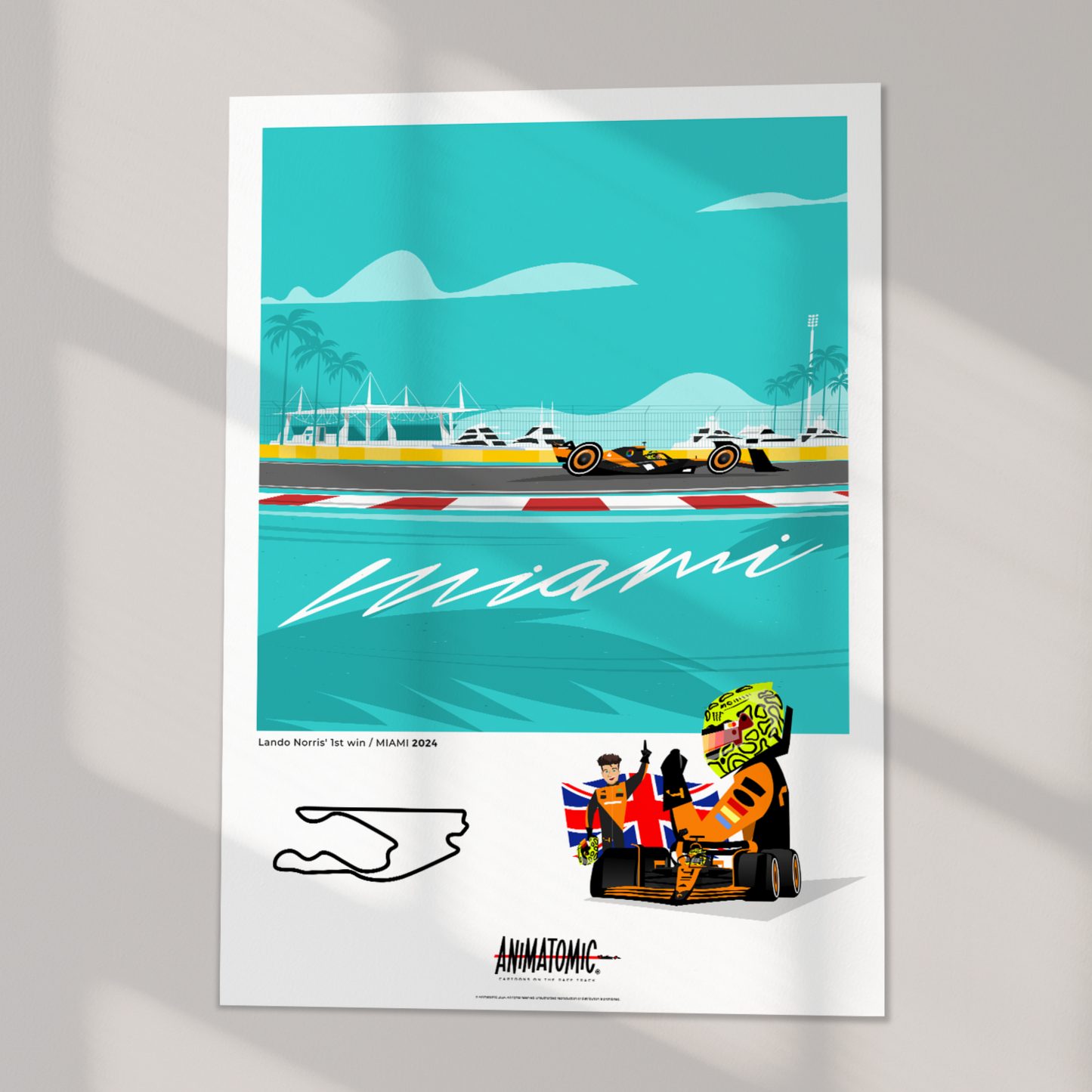 Lando Norris 2024 1st win Miami GP – Art Print