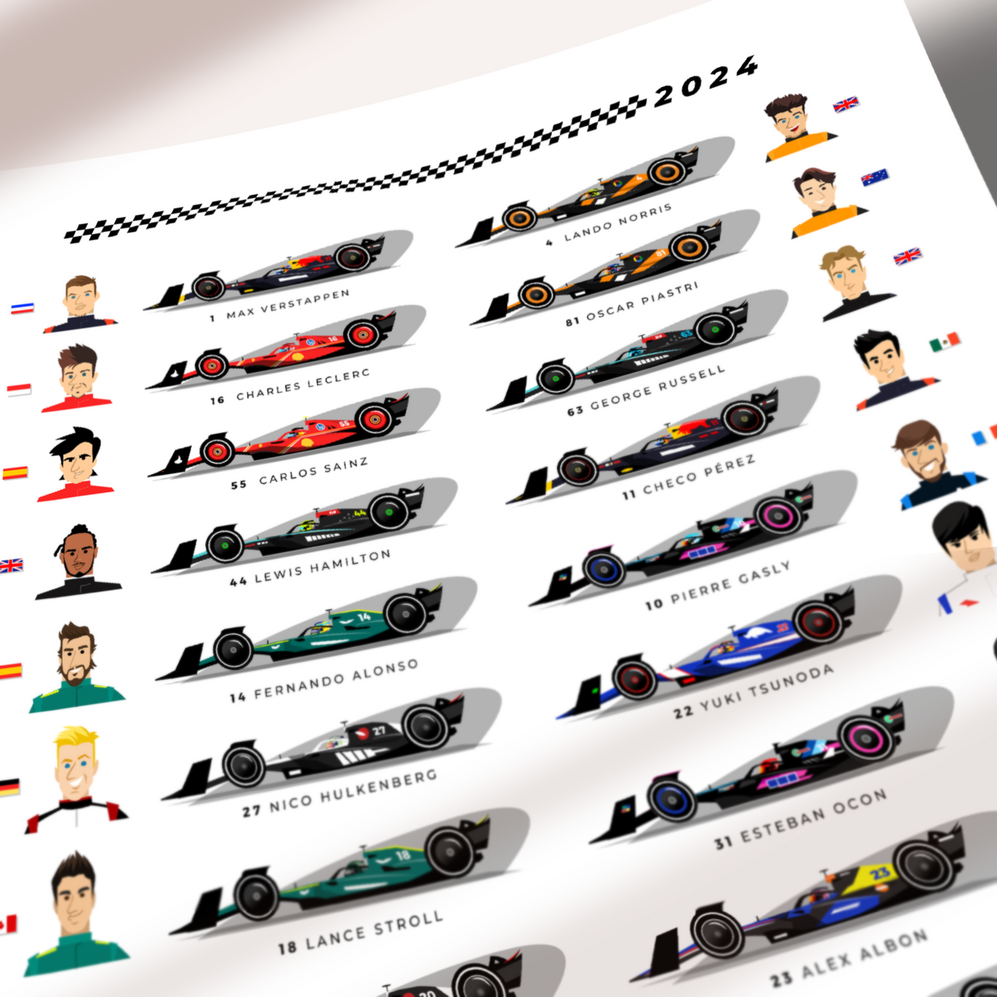 Poster 70 x 50 cm 2024 Cars & Drivers