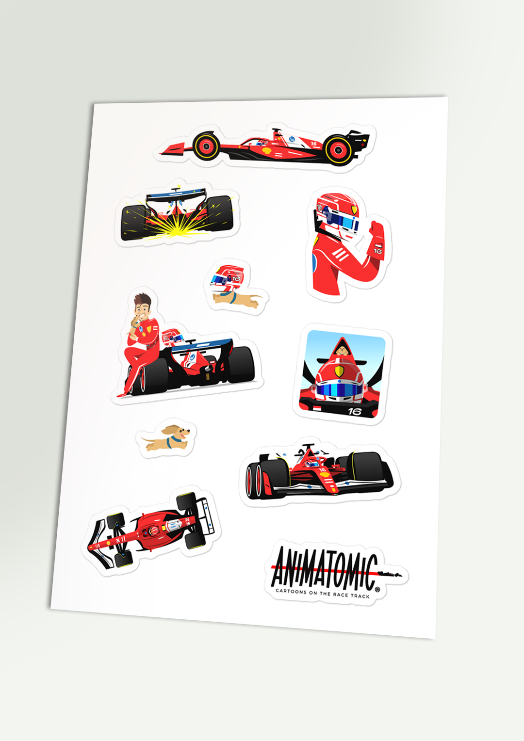 Chalres Leclerc 2025 Sticker sheet (21 x 14.8 cm)