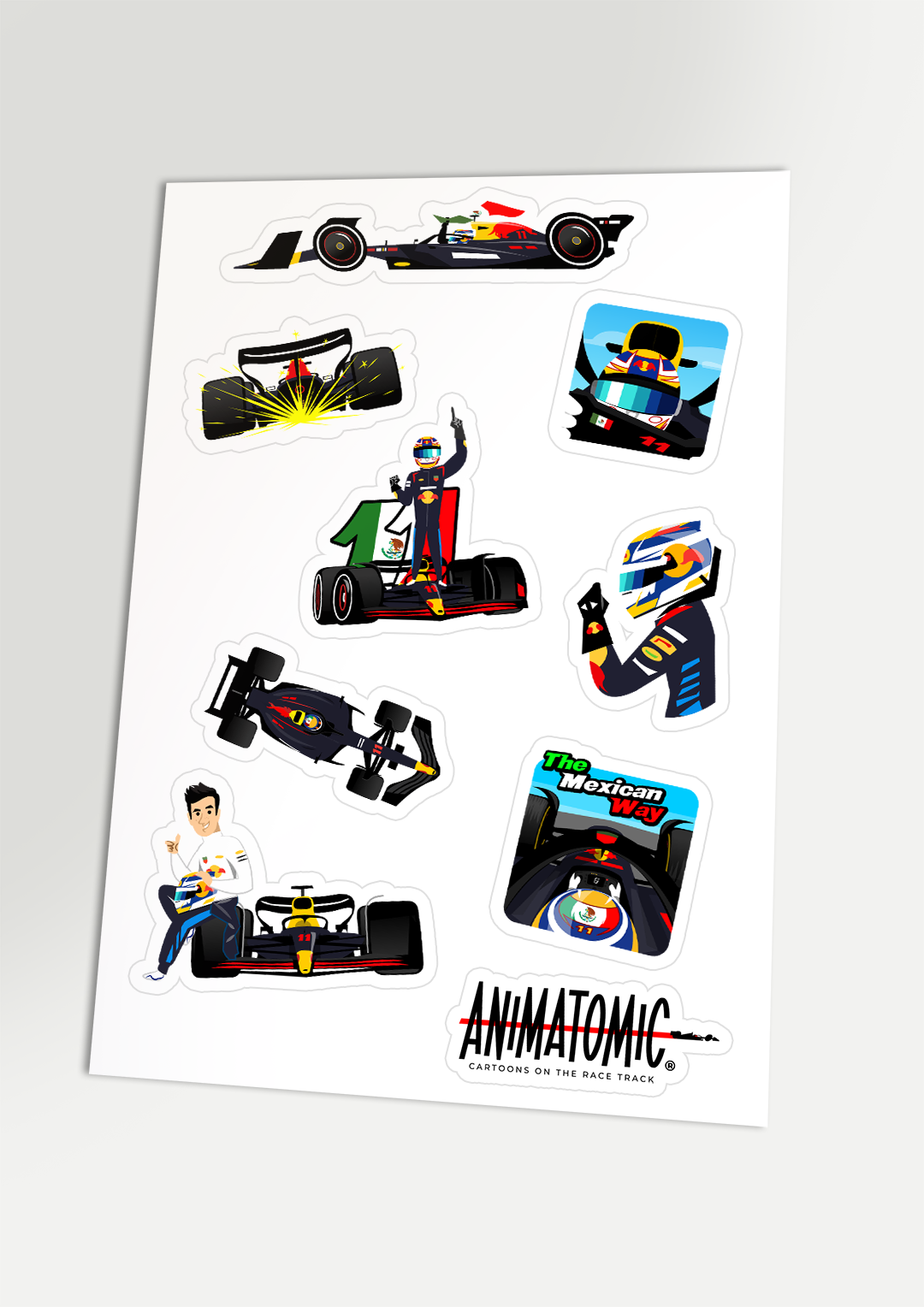Checo Perez 2024 Sticker sheet (21 x 14.8 cm)