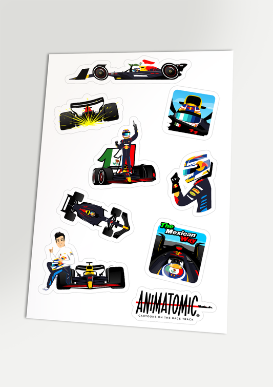 Checo Perez 2024 Sticker sheet (21 x 14.8 cm)