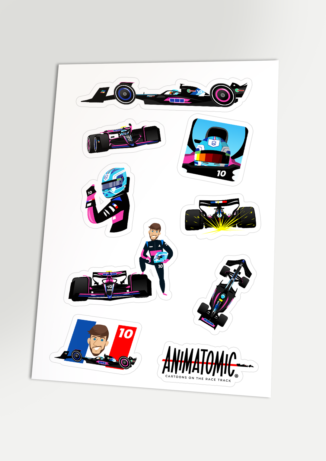 Pierre Gasly 2024 Sticker sheet (21 x 14.8 cm)